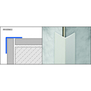 CORNIERE D'ANGLE PVC BLANC 250CM 20X20 PROFILE WPP 30/2020